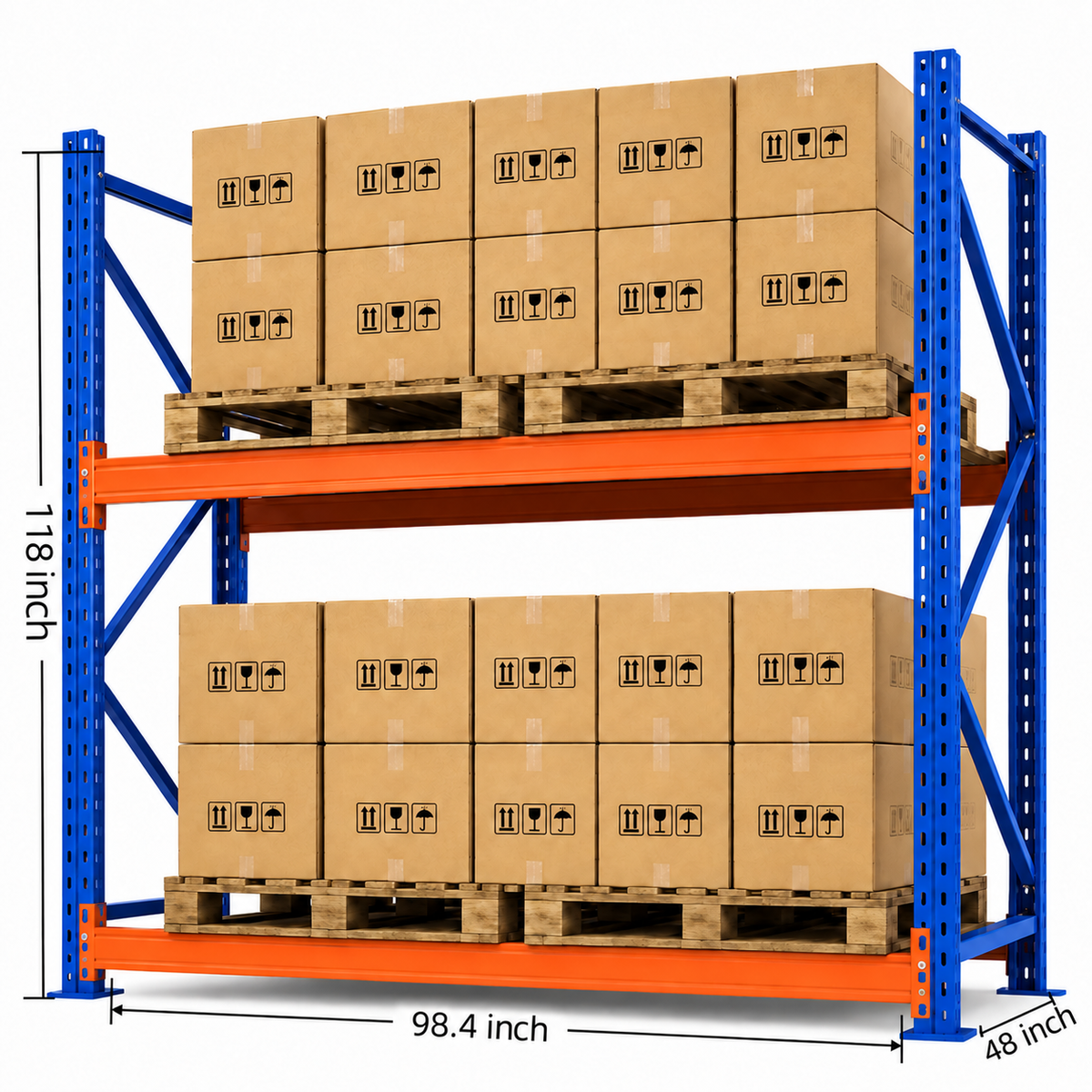 Selective Pallet Racking - Adjustable Steel Warehouse Storage, Starter and Add-On Units