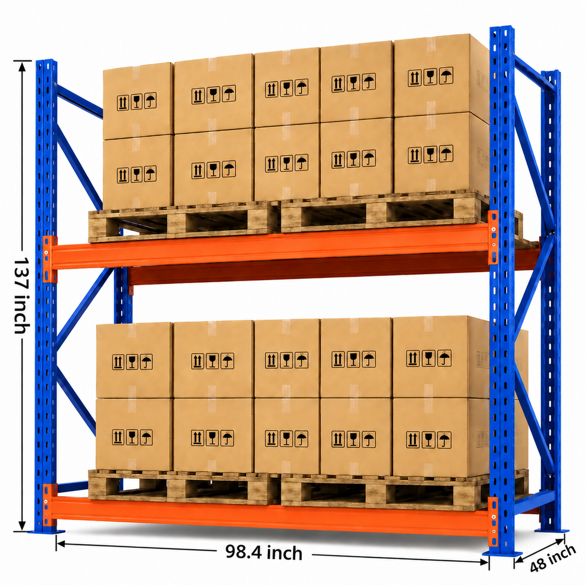 Selective Pallet Racking - Adjustable Steel Warehouse Storage, Starter and Add-On Units