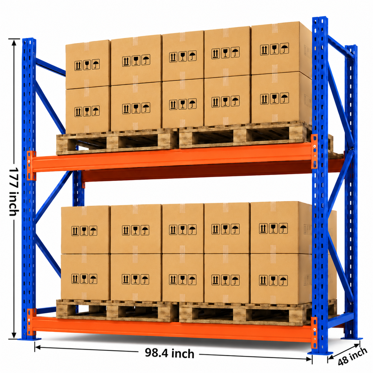 Selective Pallet Racking - Adjustable Steel Warehouse Storage, Starter and Add-On Units