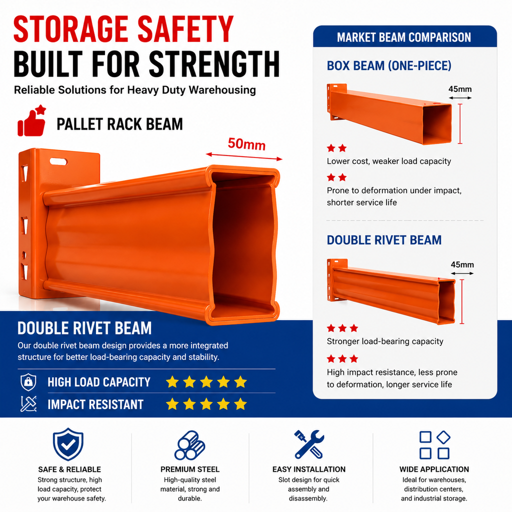Heavy Duty Selective Pallet Rack, Adjustable Warehouse Steel Pallet Racking Storage System