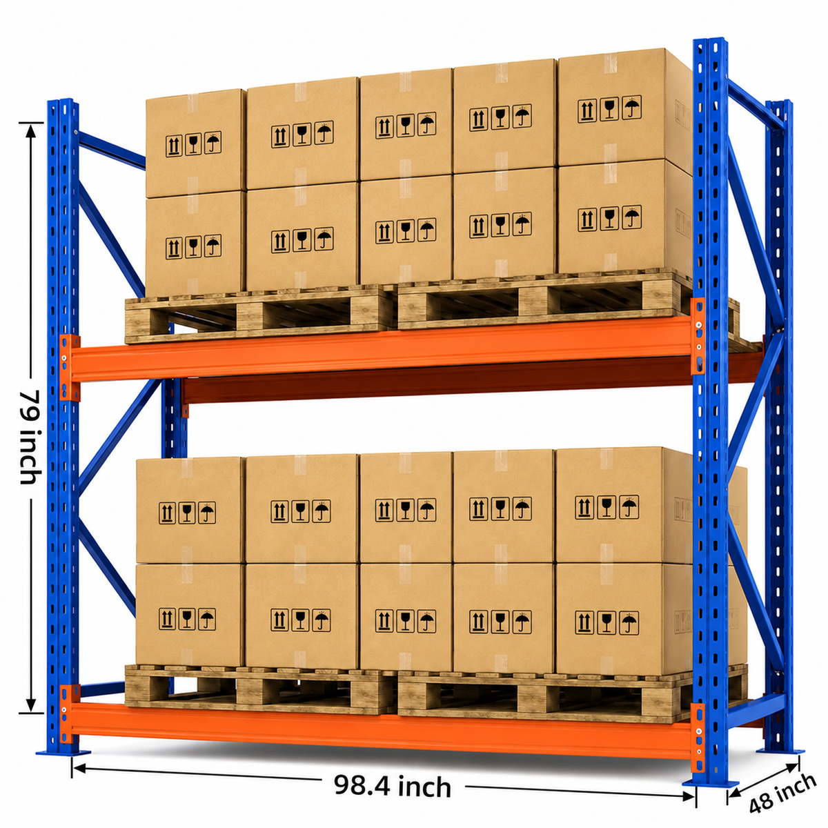 Selective Pallet Racking - Adjustable Steel Warehouse Storage, Starter and Add-On Units