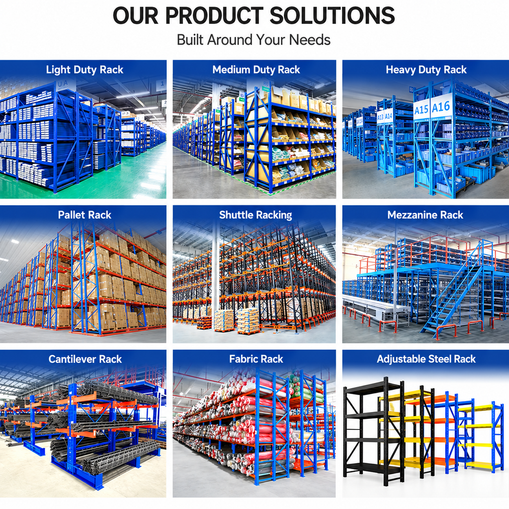 Heavy Duty Industrial & Garage Shelving – 4-Tier Adjustable Steel Rack