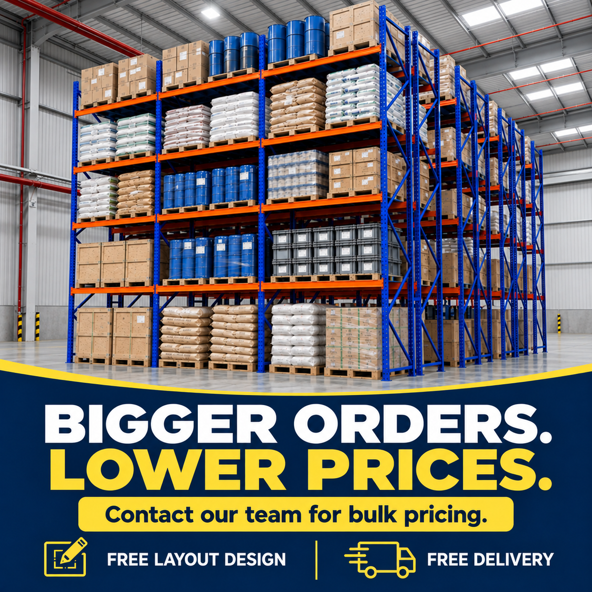 Selective Pallet Racking - Adjustable Steel Warehouse Storage, Starter and Add-On Units